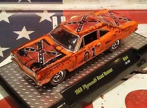 DUKES OF HAZZARD CUSTOM DECALED 1969 DIXIE ROAD RUNNER M2 / DC/CAR NEW - Picture 1 of 7
