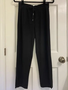 Joie Black Stretch Dress Pants Pull-on Elastic Drawstring Waist Pockets Size S - Picture 1 of 11