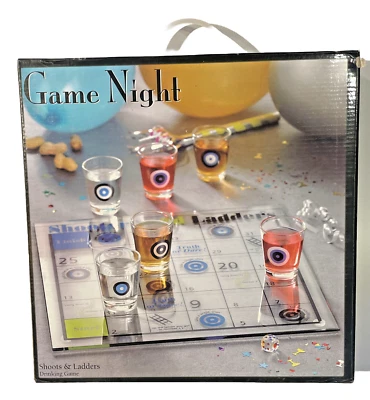 Game Night Adult Drinking Game Shoots and Ladders Shot Glass 8 Piece Sealed New - Image 1 of 4