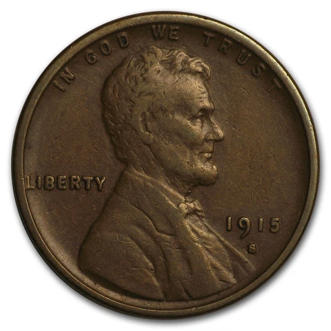 1915-S Lincoln Cent VF Cover