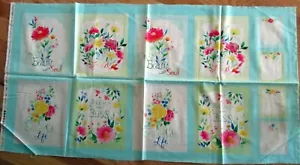 1 Pretty MODA "Fleurologie" Cotton Quilting/Wallhanging Fabric Panel - Picture 1 of 1