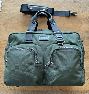 TUMI ALPHA BRAVO  22340SPH  Briefcase Business Laptop Bag Green Men - Image 1 of 4