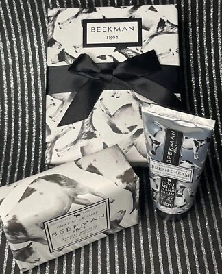 Beekman 1802 VAINILLA ABSOLUT 9 OZ Jabón y 2 OZ Crema de Manos CREMA FRESCA Caja de Regalo Foto 1 de 4