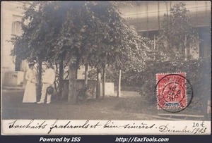 INDOCHINE N° 18 SUR CP POUR PARIS AVEC CAD PNUMPENH CAMBODGE DU 06/12/1903 - Picture 1 of 2