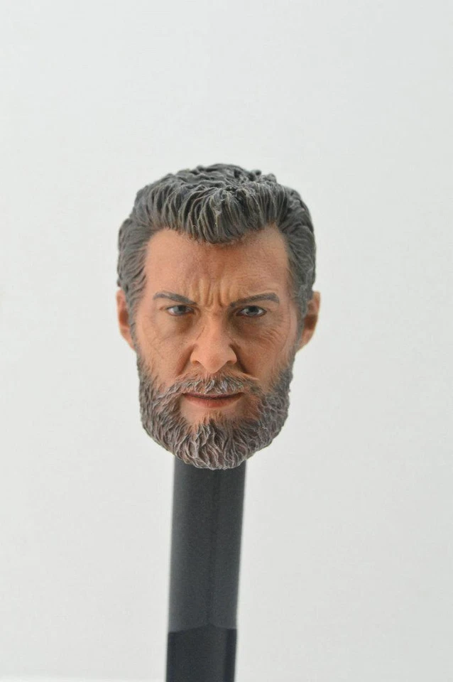 Cabeza de Wolverine esculpida 1/6 Old Hugh Jackman para 12" Hot Toys Phicen COO cuerpo masculino Foto 1 de 4