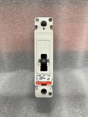 Cutler-Hammer FD1020 Circuit Breaker 20A 1P 277V 1PH Type FD 35K 20 Amp 1 Pole - Image 1 of 4