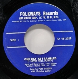 Pete Seeger One Day As I Rambled (I Never Will Marry) / Skip To My Lou - Picture 1 of 4