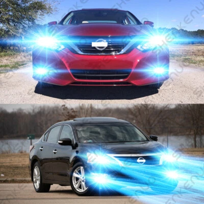 Combo de faros delanteros LED + kit de luces antiniebla 8000K COB para Nissan Altima 2007-2018 Foto 1 de 4