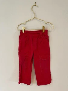 Vintage Healthtex Kleinkind Unisex 3T rot verstellbare Taille Cargohose - Bild 1 von 4