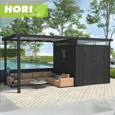 Gartenhaus Gerätehaus Metallgerätehaus Geräteschuppen aus Metall Flachdach - Bild 1 von 4