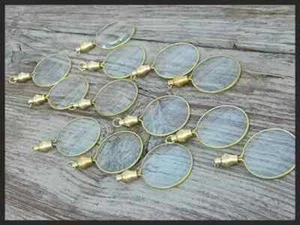 10 Pieces Lot Brass Locket Magnifying Glass Necklace Nautical Pocket Magnifier - Picture 1 of 3