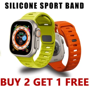 Silikonowy pasek iwatch pasek do Apple Watch Band Series 9 8 7 SE Ultra 2 - Zdjęcie 1 z 48