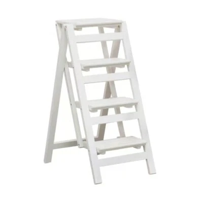 Step Stool, 4-Step folding, portable, made of the solid wood, four colors - Image 1 of 4