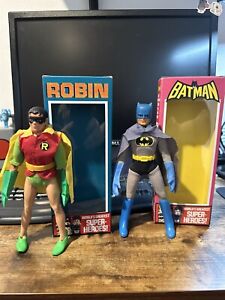 Batman & Robin Mego 8" Vintage 1972 Type 1 Figures Read Desc Boxes Are Repro