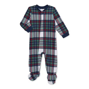 Joyspun Baby Boy or Girl 1PC Full-Zip Footed Pajama Sleepwear Sleeper: 6/9M-18M - Picture 1 of 4