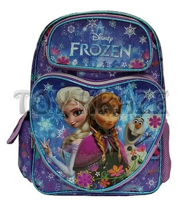DISNEY'S FROZEN BACKPACK! PURPLE COLORFUL HEART OLAF SCHOOL BOOK BAG 16" NWT - Picture 1 of 4