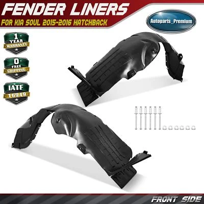 2x Protector contra salpicaduras forro guardabarros interior delantero para Kia Soul 2015-2016 hatchback Foto 1 de 4