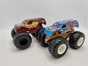 Hot Wheels Monster Trucks Fire Starter & Hauler Psycho Delic Raro Escala 1:64 En muy buena condición - Imagen 1 de 15