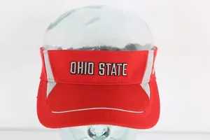 Vintage Nike Travis Scott Mini Swoosh The Ohio State University Visor Hat Red - Picture 1 of 8