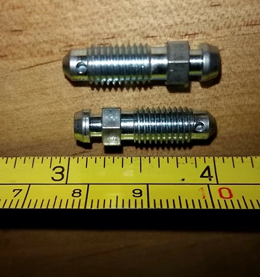 2PC 1/4-28NF Brake Bleeder Screws Many Fitments Ford GM Harley Davidson Wilwood - Image 1 of 3