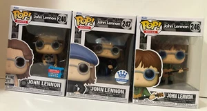 JOHN LENNON BEATLES LEGEND FUNKO POP PAQUETE DE 3 EDICIÓN LIMITADA. 240.247 TAMBIÉN 246 RARO - Imagen 1 de 7