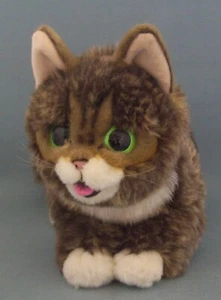Kuschelscheune Lil Bub Plüschkatze mehrfarbig Feline Tabby gefüllt grüne Augen - Bild 1 von 8