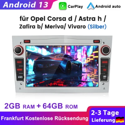 7'' Autoradio GPS FM DAB+ Für Opel Astra Vectra Zafira Corsa Combo SWC BT 2Din - Bild 1 von 4