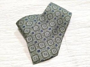 New Unused HERMES Neck Tie Green Check 100%Silk Made in France - Picture 1 of 3