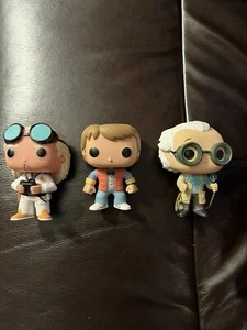 Back To The Future Bobble Heads 2 Professer Browns,and 1 Marty McFly - Picture 1 of 2