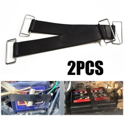 Soporte de correa de goma para tanque de aceite de retención de batería de motocicleta de 18 cm/7" universal 2 piezas Foto 1 de 4