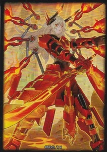 10 x CARDS SLEEVES  RED GIRL WITH SWORD FOR POKEMON/YUGIOH - Picture 1 of 1