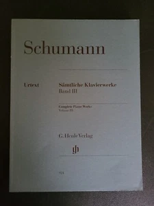 Schumann Samtliche Klavierwerke Band III Schumann For Piano Sheet Music No 924 - Picture 1 of 5