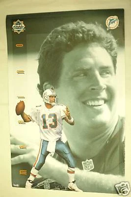 OOP Poster Dan Marino 1995 Power Portrait Dolphins Rare Cover