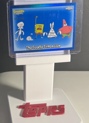 Topps Chrome Spongebob 2025 THE DOODLE DIMENSION Blue Framed /150 Card  #163 - Image 1 of 3