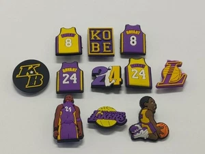 Lot Of 11 BRAND NEW Kobe LA Lakers Charms For Crocs - Picture 1 of 2