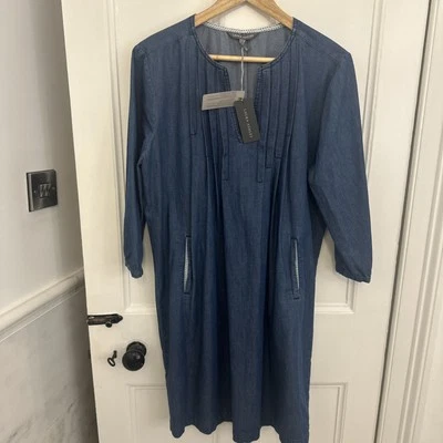 Vestido recto para mujer LAURA ASHLEY azul denim nuevo con etiquetas precio de venta sugerido por el fabricante 65 GBP Reino Unido 14 bolsillos Foto 1 de 4