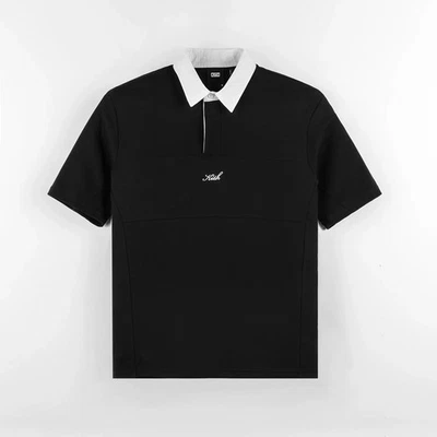 Polo KITH para hombre bordado con retazos - informal de negocios - talla L-negro Foto 1 de 4