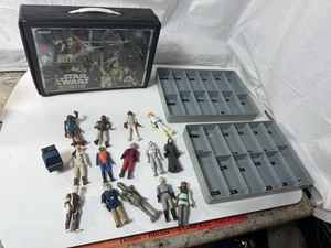 Vintage Star Wars Kenner Mini-Action Figur Sammelkoffer mit 15 Figuren - Bild 1 von 13