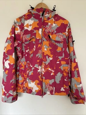 Roxy S Snowboard Esquí Shell Abrigo Con Capucha Geométrico Mujer Rosa Naranja Chaqueta de Esquí Foto 1 de 4