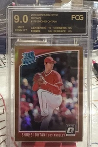 2018 Optic Baseball-rated Rookie Shohei Ohtani #56 Bronze Prizm Pitching Graded - Bild 1 von 2