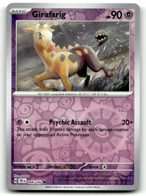 Girafarig 066/162 Reverse Holo Common SV05: Temporal Forces LP - Image 1 of 2