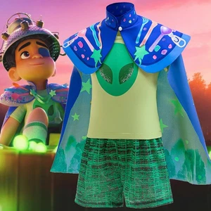 Boys Kids Movie Elio Party Costume Top Pants Cape Cosplay Book Week 2-7Years - Picture 1 of 12
