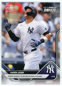 2025 Topps Now Aaron Judge 3 HR Game Bonus Card #ODB-1 New York Yankees - Picture 1 of 2