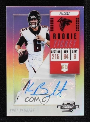 2018 Panini Contenders Optic Ticket Kurt Benkert #176 Rookie Auto RC - Image 1 of 2