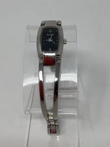 Bulova Damen Silber Quarz Uhr C864020 Tank - neue Batterie, geringe Gebrauchsspuren - Bild 1 von 9