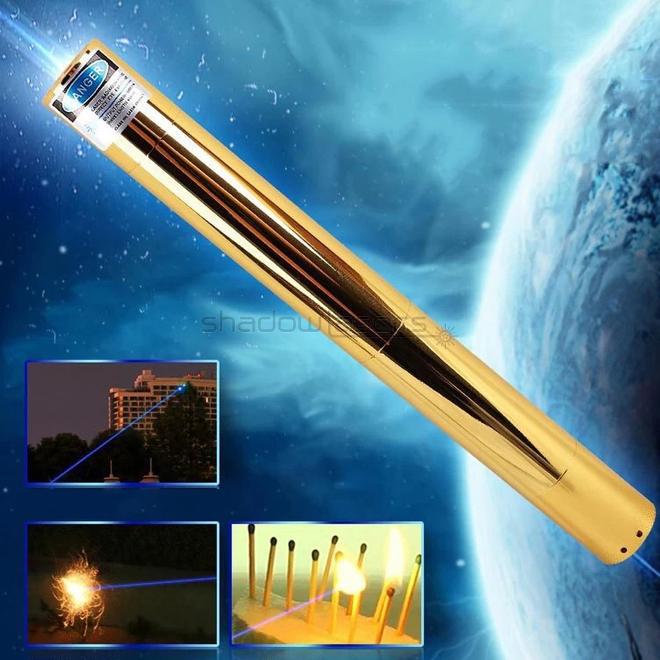 BX5-M 450nm Adjustable Focus Visible Blue Laser Pointer Pen Laser Beam Laser US - Image 1 of 4