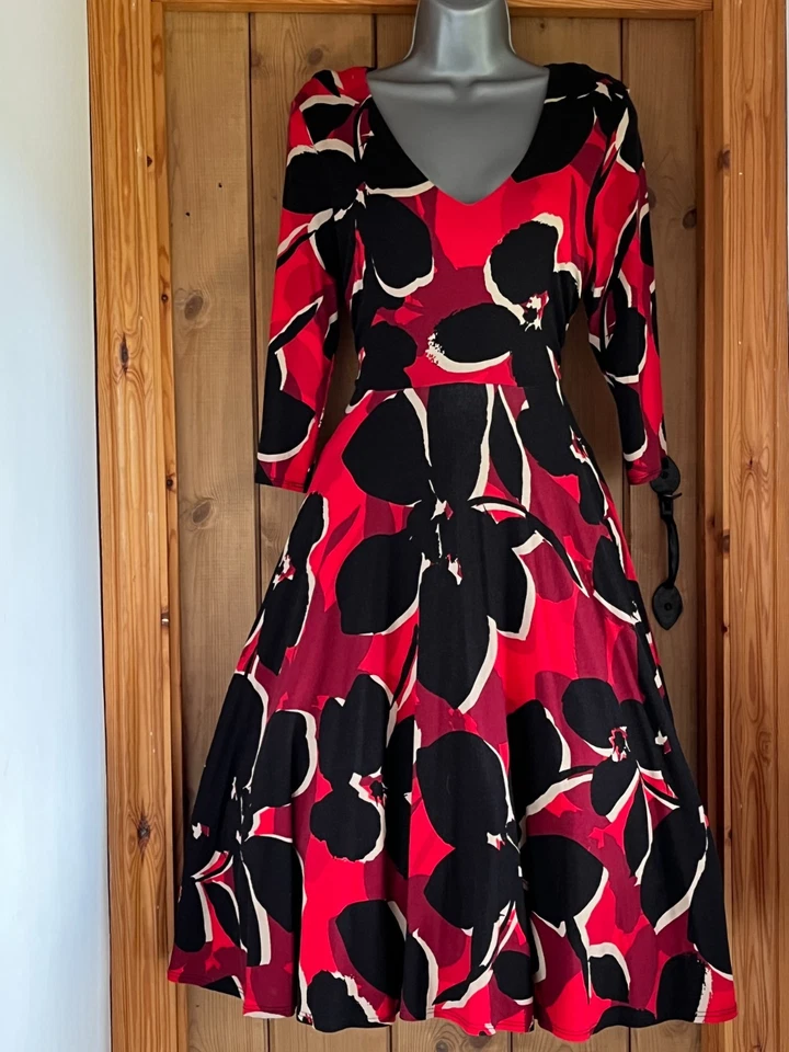 Phase Eight Womens Dress Midi UK 14 EU 42 US 10 Party Evening Flare Christmas - Image 1 of 4