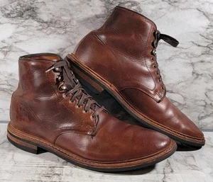 Allen Edmonds Higgins Mill Boots Mens 11 D Brown Leather Dainite Sole USA 7562 - Picture 1 of 14