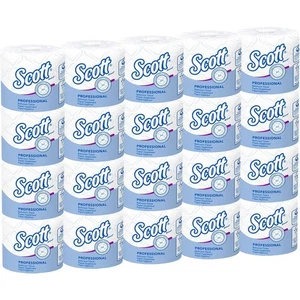 Papel higiénico Scott 2 capas 550 hojas rollo paquete de 20 pañuelos de baño a granel reciclados seguros - Imagen 1 de 10