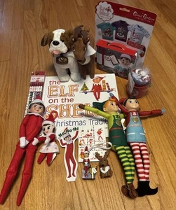 Elfe im Regal Bernhardiner Hund Rentier Claus Couture Buch Weihnachten Kumpels Posten - Bild 1 von 8